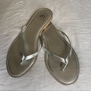 Silver leather sandles